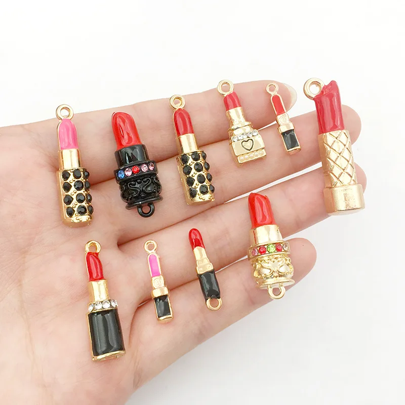 Hot New Enamel Charms Alloy Mixed Girl Lipstick Necklace Pendant Bracelet Accessory Jewelry Making DIY Finding, Photo
Hot New Enamel Charms Alloy Mixed Girl Lipstick Necklace Pendant Bracelet Accessory Jewelry Making DIY Finding, Photo