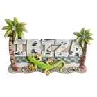 Custom ocean island style souvenir gift, polyresin 3d ibiza beach Gecko fridge magnet for tourist attractions