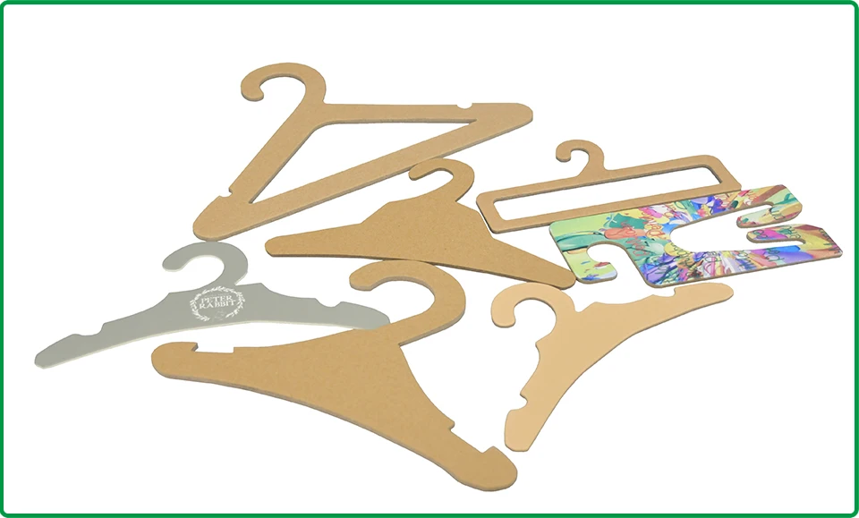 Custom ECO-friendly Paper Recyclable Cardboard Hangers fancy clothes/ scarf hanger