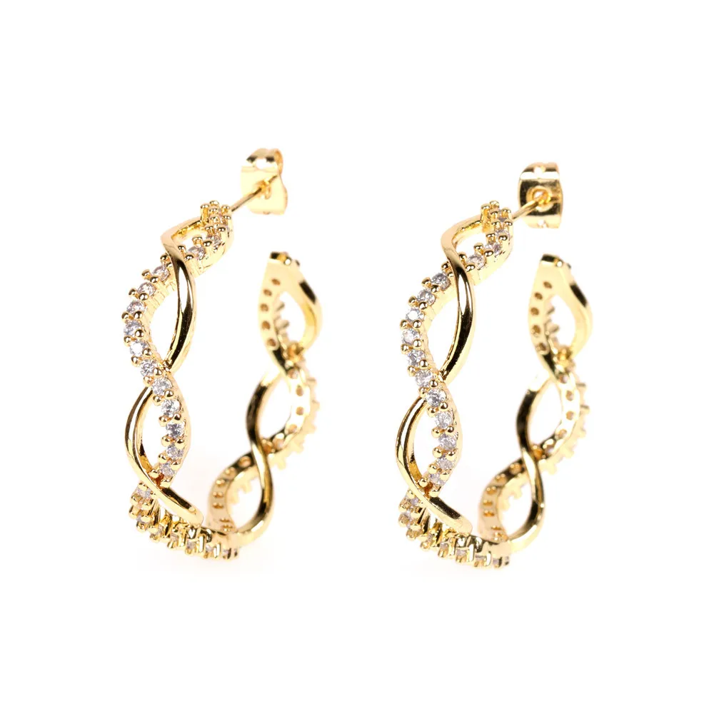 Creative Rhinestone Crystal Infinity Earrings 18k Gold Link Chain Shape Diamond C shaped Hoop Earrings, Silver gold
Creative Rhinestone Crystal Infinity Earrings 18k Gold Link Chain Shape Diamond C shaped Hoop Earrings, Silver gold