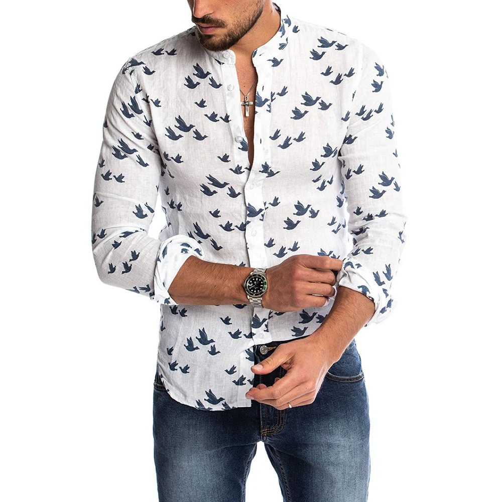 Hawaiian Summer Flamingo Print Long Sleeve Button Slim Fit Casual Shirts, Most colors on the market can be customized
Hawaiian Summer Flamingo Print Long Sleeve Button Slim Fit Casual Shirts, Most colors on the market can be customized