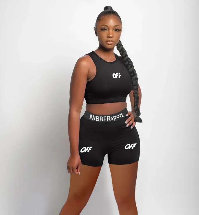 Letter Print Two Piece Set Sleeveless Crop Top And Biker Shorts Casual Women Sets Summer Sport Wear Outfits Tracksuit C13774
Letter Print Two Piece Set Sleeveless Crop Top And Biker Shorts Casual Women Sets Summer Sport Wear Outfits Tracksuit C13774