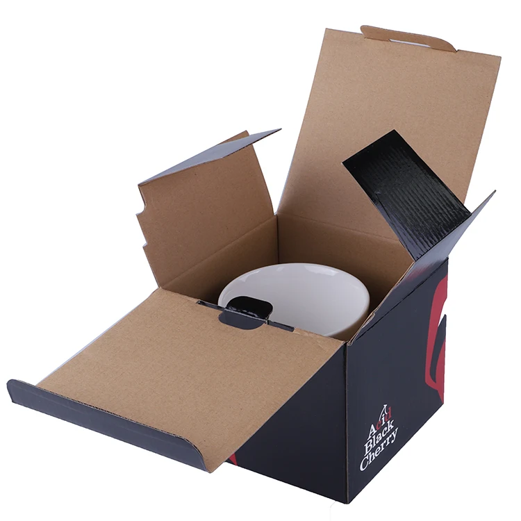 custom cardboard paper coffee cup mug packaging box with logo