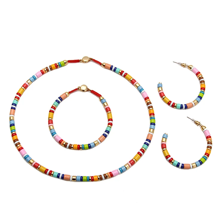New Trend Enamel Gold Plated Fashion Jewelry Rainbow Color Bracelet Earring and Necklace Set
New Trend Enamel Gold Plated Fashion Jewelry Rainbow Color Bracelet Earring and Necklace Set