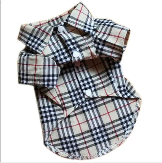 Factory price pet shop wholesale comfortable plaid pet dog shirts pets apparel
Factory price pet shop wholesale comfortable plaid pet dog shirts pets apparel