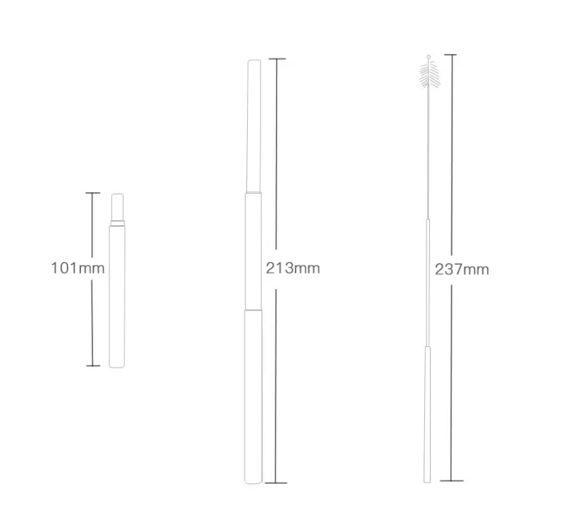 stainless steel drink straw set