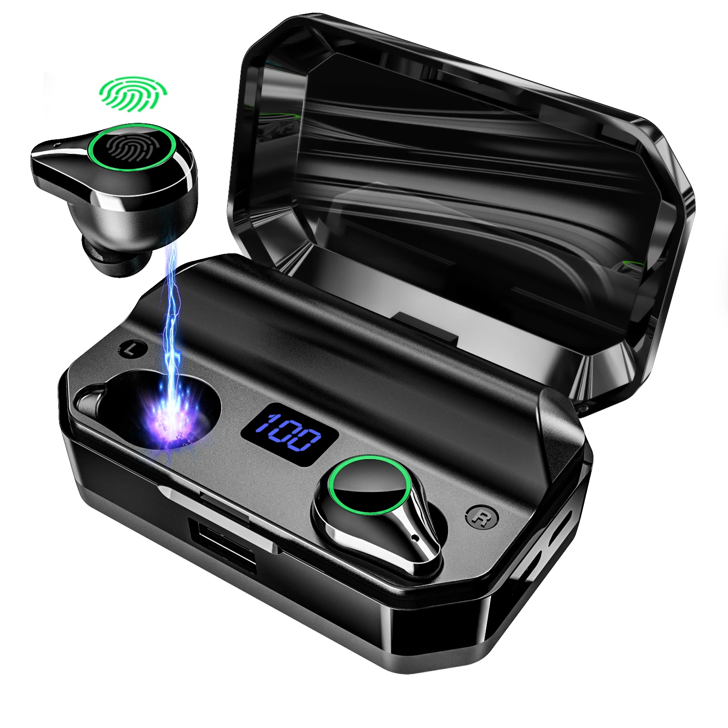Power Digital Display T9 TWS 5.0 Wireless Earbuds with 8000mAh Charging case earphones
Power Digital Display T9 TWS 5.0 Wireless Earbuds with 8000mAh Charging case earphones