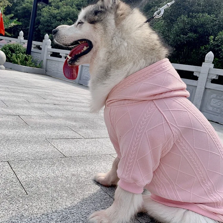 Hot selling twist woven pet hooded sweater autumn and winter zipper big dog clothes pink pet jacket
Hot selling twist woven pet hooded sweater autumn and winter zipper big dog clothes pink pet jacket