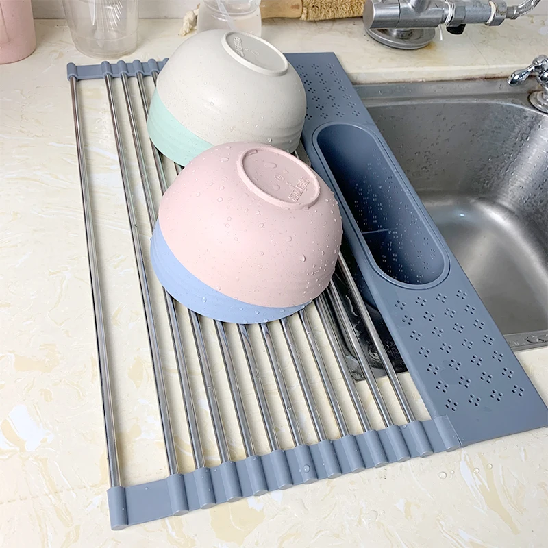 Kitchen Dish Drying Rack Shelf Organizer Drainer Over Sink Plastic Escurridor De Platos Scolapiatti Roll-Up Dish Drying Rack, Dark grey,light grey,white
Kitchen Dish Drying Rack Shelf Organizer Drainer Over Sink Plastic Escurridor De Platos Scolapiatti Roll-Up Dish Drying Rack, Dark grey,light grey,white
