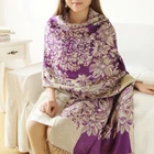 New arrival 2019 long jacquard luxury designer scarf shawl with tassel