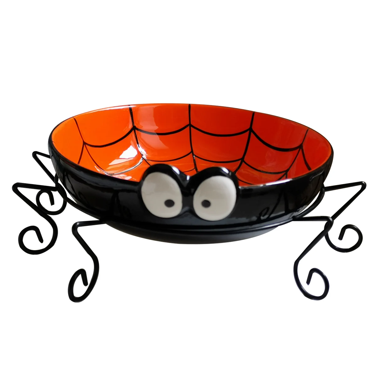 Halloween Candy Bowl Ceramic Spider Design Candy Bowl with Metal Legs Handpainting Dolomite Spider Candy Bowl
Halloween Candy Bowl Ceramic Spider Design Candy Bowl with Metal Legs Handpainting Dolomite Spider Candy Bowl