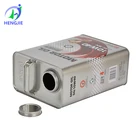 Wholesale Rectangular Metal Motor Oil Lubricant Packaging Container Can Tin With Metal Cover