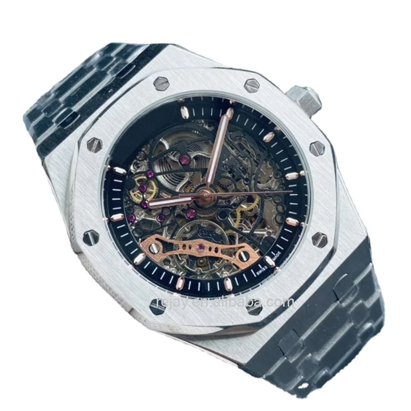 Oak Self-wind Watches Men Automatic Mechanical 42mm Hollow Skeleton Black Dial 316L Stainless Steel Business Wristwatches
Oak Self-wind Watches Men Automatic Mechanical 42mm Hollow Skeleton Black Dial 316L Stainless Steel Business Wristwatches