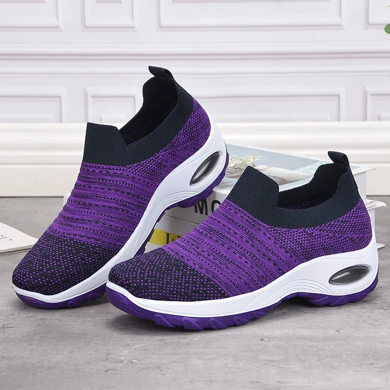 lady girls Sock Sneakers casual walk shoes work shoes non-slip Platform Loafers flexible breathable lightweight women footwear, Purple/red/black
lady girls Sock Sneakers casual walk shoes work shoes non-slip Platform Loafers flexible breathable lightweight women footwear, Purple/red/black
