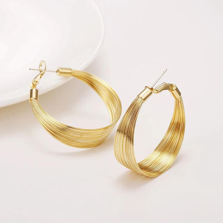Copper Wire 925 Sterling Sil-ver Needle Woman Earrings Jewelry Large 18k Gold Plated Copper Hoop Earrings, Gold color
Copper Wire 925 Sterling Sil-ver Needle Woman Earrings Jewelry Large 18k Gold Plated Copper Hoop Earrings, Gold color
