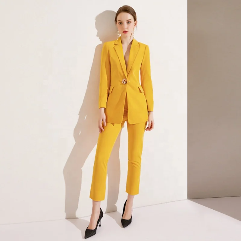 2020 Business 2 Piece Yellow Ready To Ship Factory Slim Blazer Suits Coat Suit Women
2020 Business 2 Piece Yellow Ready To Ship Factory Slim Blazer Suits Coat Suit Women
