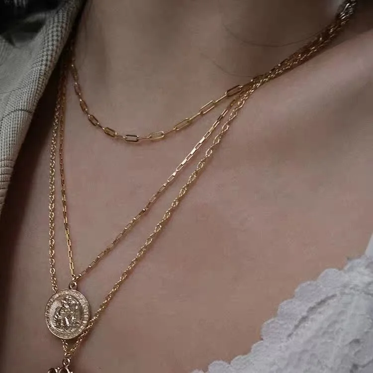 925 sterling silver paper clip chain choker necklace, Customized 
925 sterling silver paper clip chain choker necklace, Customized