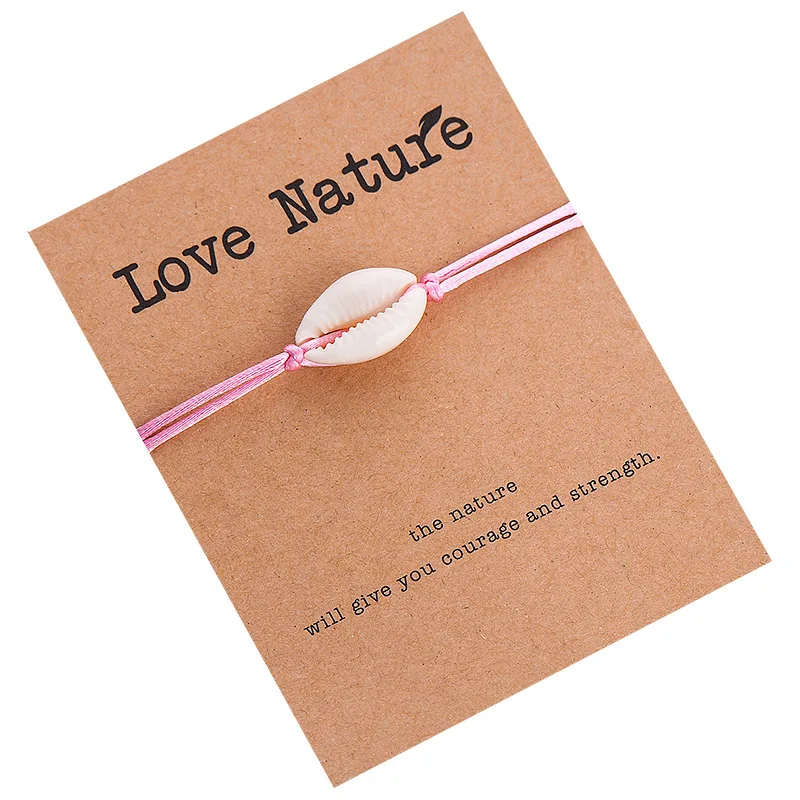 Wholesale Fashion Nautral Sea Shell Charm Beaded Bracelet Love Natural Gift Card Wish Bracelet
Wholesale Fashion Nautral Sea Shell Charm Beaded Bracelet Love Natural Gift Card Wish Bracelet
