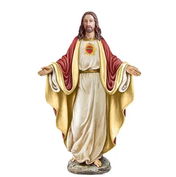 Personalizado renacimiento colección 12,5 "H" Sagrado Corazón de Jesús, Santa estatuilla religiosa Decoración