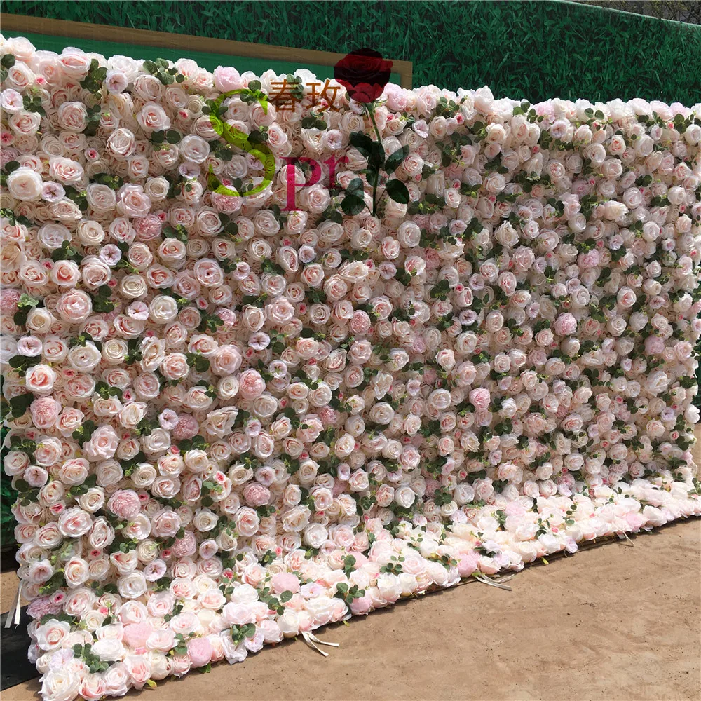 SPR Factory wholesale cream white artificial Rolled Silk flower wall for wedding event decoration
SPR Factory wholesale cream white artificial Rolled Silk flower wall for wedding event decoration