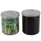 Food grade empty PET clear plastic transparent can with easy open lid