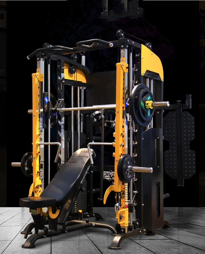 Fitness Equipment Body Building Gym Multi Functional Power Rack Gym Smith Machine 3D Smith Machine, Yellow
Fitness Equipment Body Building Gym Multi Functional Power Rack Gym Smith Machine 3D Smith Machine, Yellow