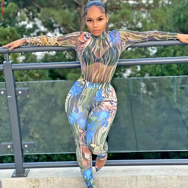 Bomblook K21ST589 Fashion Tiger Print Outfit Long Sleeve Bodysuit Bodycon Pants High Elastic Two Piece Pants Set Women Casual
Bomblook K21ST589 Fashion Tiger Print Outfit Long Sleeve Bodysuit Bodycon Pants High Elastic Two Piece Pants Set Women Casual