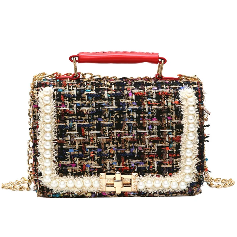 New arrivals woolen messenger bag ladies all-match pearl tote women's designer handbag fashion chain women square bag, Blue, black,white or custom made
New arrivals woolen messenger bag ladies all-match pearl tote women's designer handbag fashion chain women square bag, Blue, black,white or custom made
