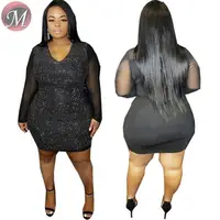 D910007 new arrival long sleeve hot drilled mesh bodycon Dress Plus Size Women Clothing
D910007 new arrival long sleeve hot drilled mesh bodycon Dress Plus Size Women Clothing