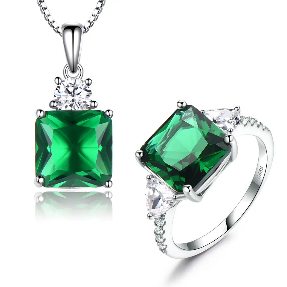 Nano Emerald S925 Sterling Silver Women's Classic Round Pendant Two-piece Jewelry bridal earrings and necklace set
Nano Emerald S925 Sterling Silver Women's Classic Round Pendant Two-piece Jewelry bridal earrings and necklace set