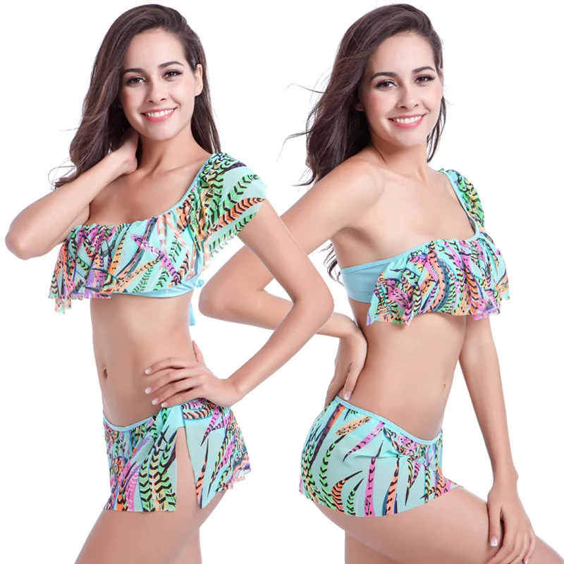 High Quality Flower Floral Print Women Bodysuit Two Piece Beachwear Swimming Bikini, Picture
High Quality Flower Floral Print Women Bodysuit Two Piece Beachwear Swimming Bikini, Picture
