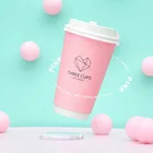Eco friendly designed PE coated double wall coffee paper cup for hot drink
