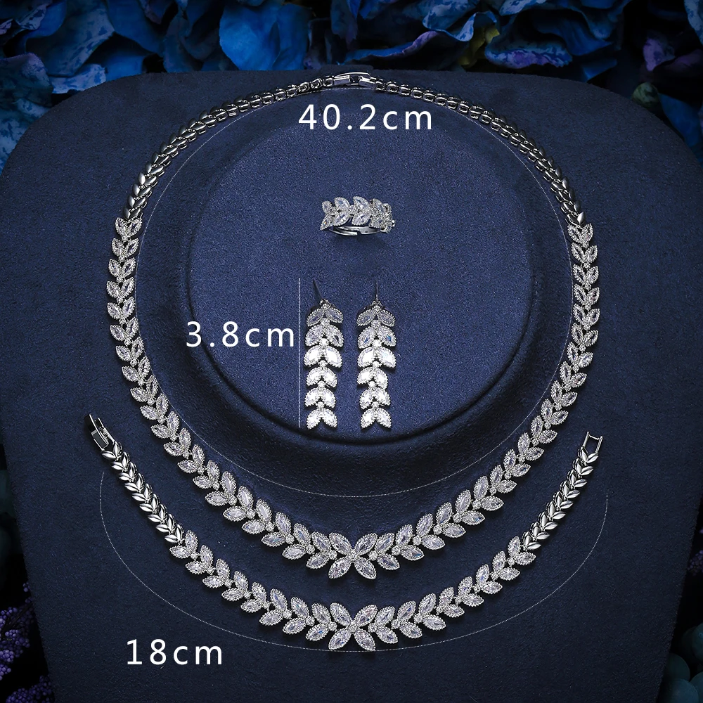 Bridal Jewelry Set Marquise Tennis Jewelry sets With Cut Cubic Zirconia Fashion Leaf Design Wedding Bridal Jewelry Set CN526-C
Bridal Jewelry Set Marquise Tennis Jewelry sets With Cut Cubic Zirconia Fashion Leaf Design Wedding Bridal Jewelry Set CN526-C