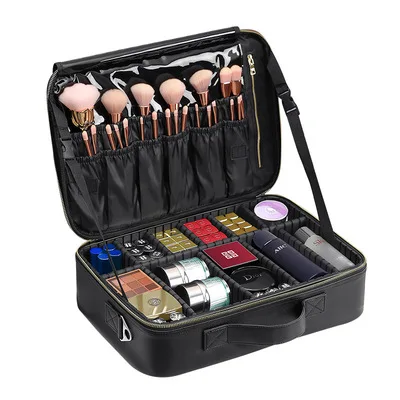 Double &Three Layers Hot Sale Cosmetic Organizer Storage Box Acrylic Make Up Case Bag For Ladies, Black
Double &Three Layers Hot Sale Cosmetic Organizer Storage Box Acrylic Make Up Case Bag For Ladies, Black