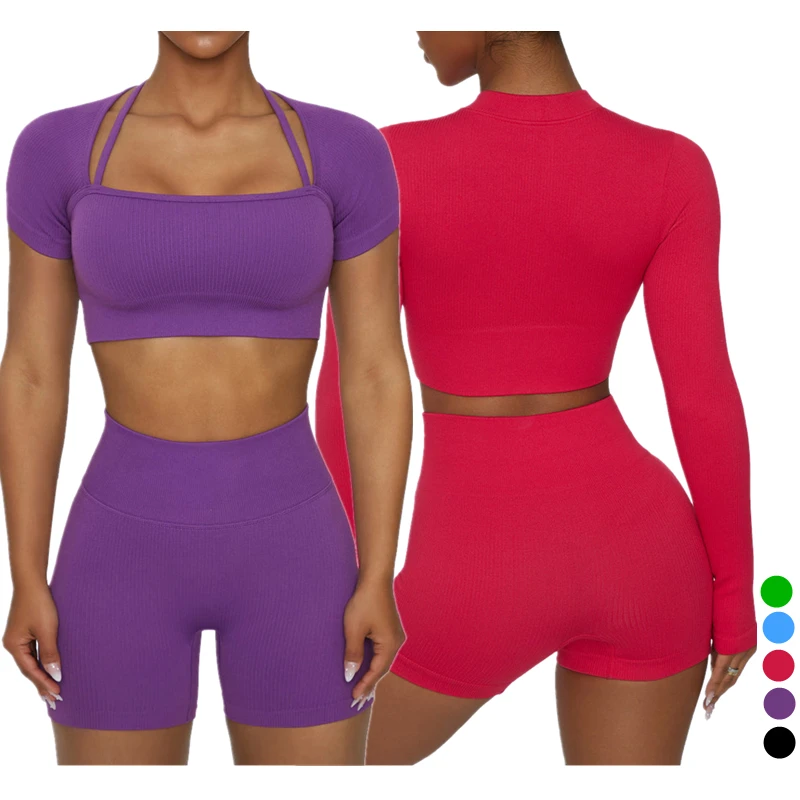 2022 New Arrival Hot Sale Women Seamless Rib Gym Sports Wear Fitness Clothing Fitness Yoga Wear Short Set
2022 New Arrival Hot Sale Women Seamless Rib Gym Sports Wear Fitness Clothing Fitness Yoga Wear Short Set