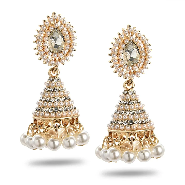 2020 Fashion Perfect New Ethnic Pearl Pendant Drop Wedding Indian Dangle Earrings Fashion Jewelry Gift for Women
2020 Fashion Perfect New Ethnic Pearl Pendant Drop Wedding Indian Dangle Earrings Fashion Jewelry Gift for Women