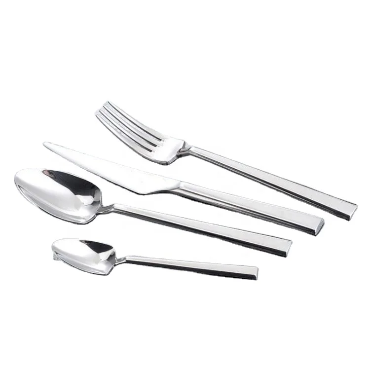 Tableware silver plated flatware sets 304 stainless steel heavy knife fork spoon 
Tableware silver plated flatware sets 304 stainless steel heavy knife fork spoon