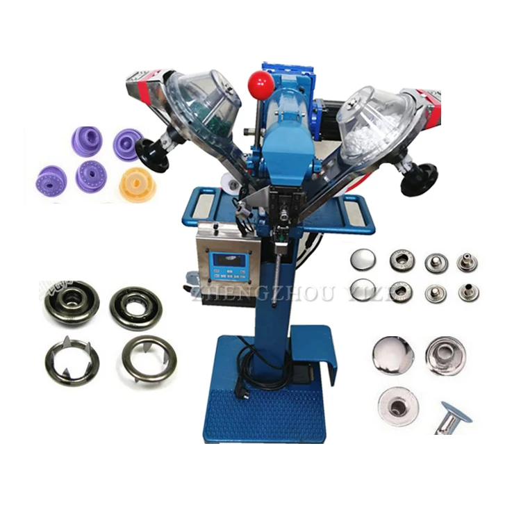 Automatic Metal Jeans Eyelet Button Punch Attaching Pressing Machine