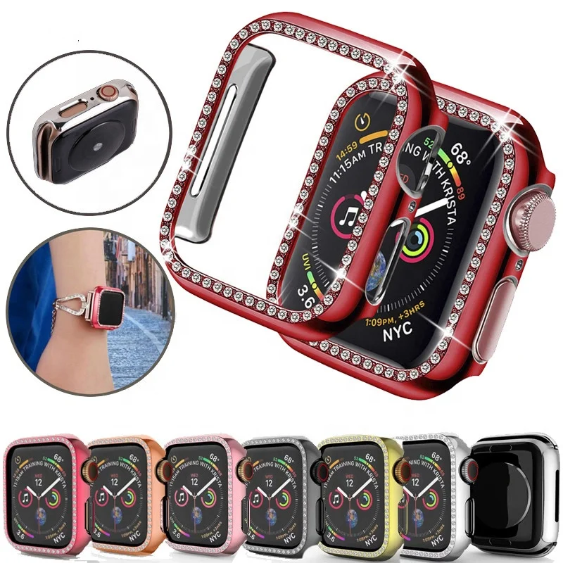 Metal Diamond Protective Case for Apple Watch Screen Protector Series 4 3 2 1 Case Cover Women
Metal Diamond Protective Case for Apple Watch Screen Protector Series 4 3 2 1 Case Cover Women