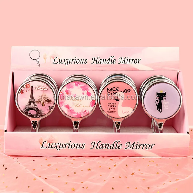 christmas gift 2020 new metal alloy small handheld mirror