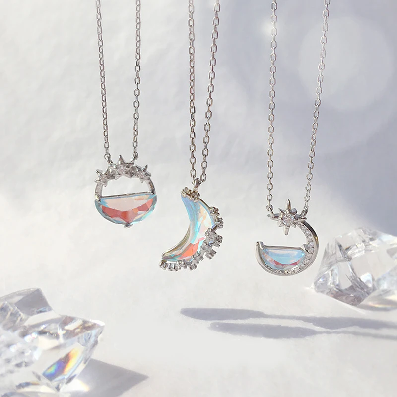 2021 Fashion S925 Sterling Silver Necklace Crystal Moon Chain Necklace For Women, Picture shows
2021 Fashion S925 Sterling Silver Necklace Crystal Moon Chain Necklace For Women, Picture shows