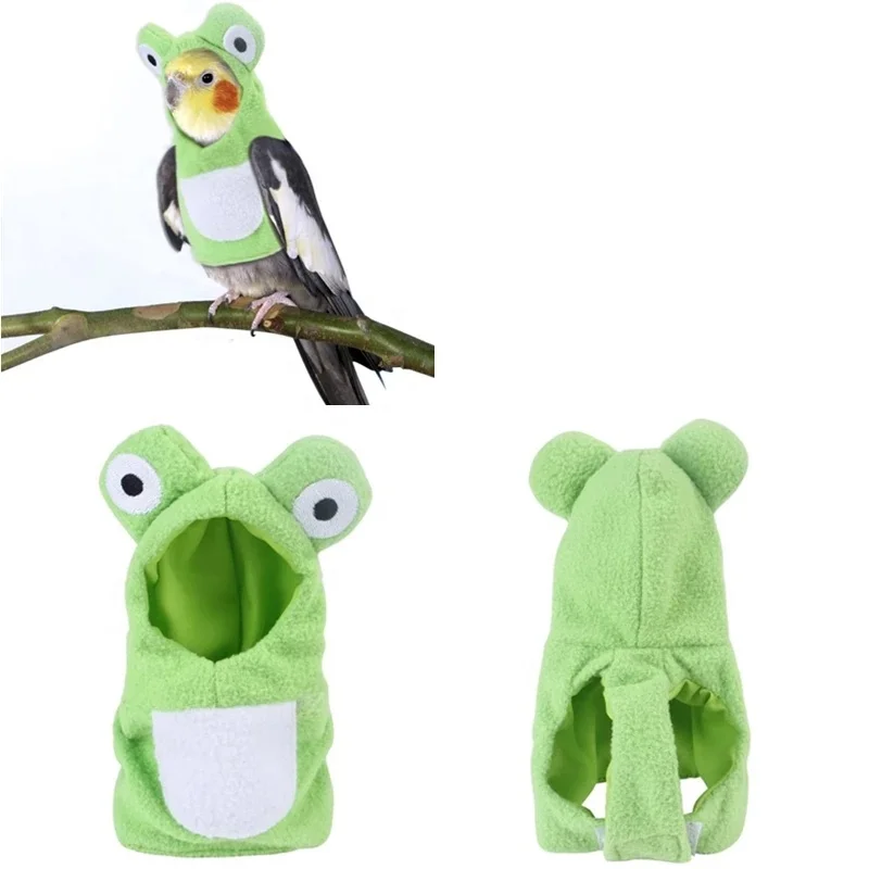 Funny Frog Shaped Birds Clothes Plush Flying Suit Parrots Costume Cosplay Outfit Winter Warm Hat Hooded Pet Bird Accessories
Funny Frog Shaped Birds Clothes Plush Flying Suit Parrots Costume Cosplay Outfit Winter Warm Hat Hooded Pet Bird Accessories