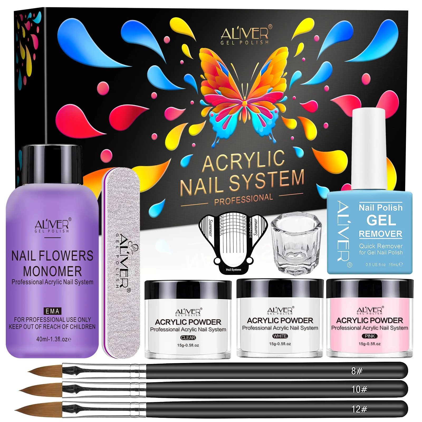ALIVER Professional Complete Easy Quick Dry Nail Beauty SetAcrylic Nail SystemNail Art Kit
ALIVER Professional Complete Easy Quick Dry Nail Beauty SetAcrylic Nail SystemNail Art Kit