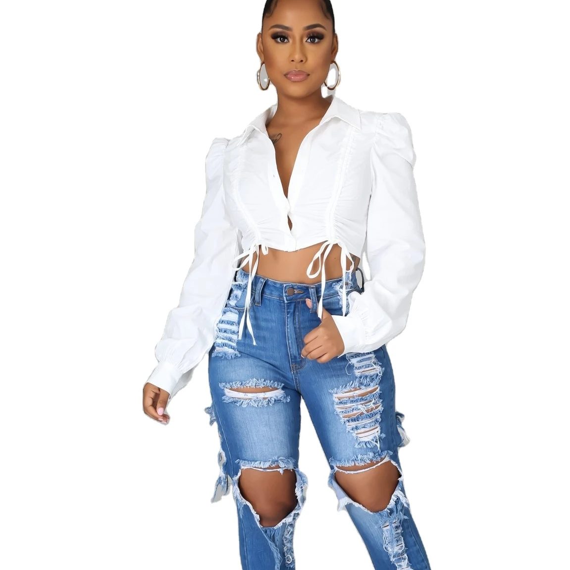 DT-P000018 Hot sell fashion stretch hole high waist wash color women ripped jeans plus size high waist jeans, 2 colors
DT-P000018 Hot sell fashion stretch hole high waist wash color women ripped jeans plus size high waist jeans, 2 colors