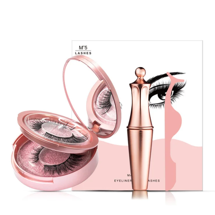 Two Pairs Of Magnetic False Eyelashes Cross-border With Tweezers Round Box Custom Private Label Round Lashes Case False Eyelash, Natural black
Two Pairs Of Magnetic False Eyelashes Cross-border With Tweezers Round Box Custom Private Label Round Lashes Case False Eyelash, Natural black