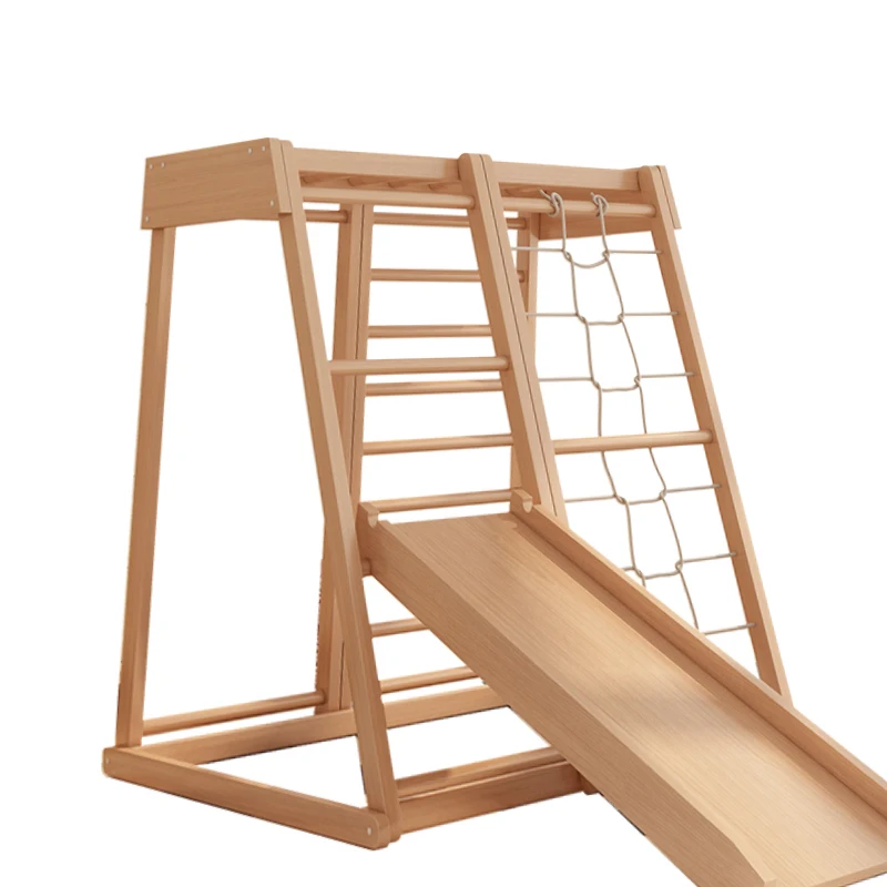 New simple modern low-cost slide climbing frame for children, Natural color of wood
New simple modern low-cost slide climbing frame for children, Natural color of wood