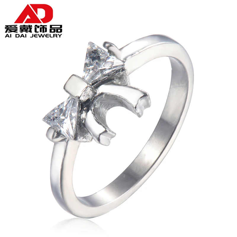Cold wind ins small girlfriends zircon bow knot ring net celebrity temperament female ring titanium steel jewelry
Cold wind ins small girlfriends zircon bow knot ring net celebrity temperament female ring titanium steel jewelry