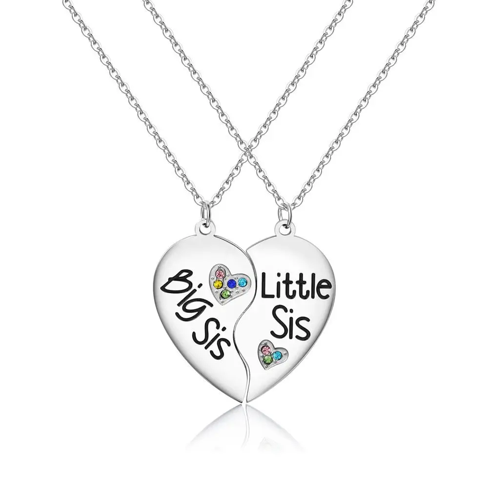 Ins Stainless Steel Necklace Engraved Corrosion Letter Necklace Rhinestone Half Heart Necklace Set Sister
Ins Stainless Steel Necklace Engraved Corrosion Letter Necklace Rhinestone Half Heart Necklace Set Sister