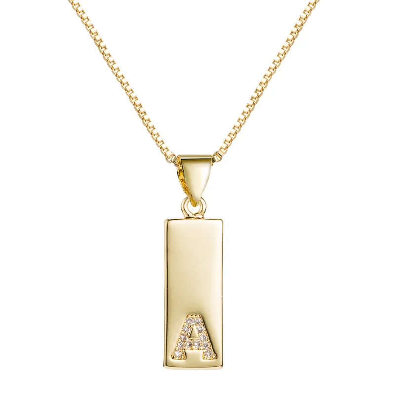 European and American fashion brass micro inlaid zircon 26 English letters long style dual purpose Pendant Necklace
European and American fashion brass micro inlaid zircon 26 English letters long style dual purpose Pendant Necklace