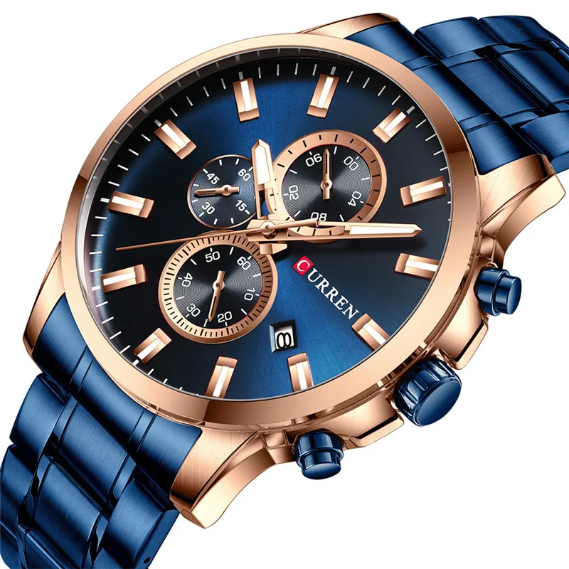 CURREN 8348 New Watch Men Fashion Sport Watch Stainless Steel Band Quartz Wristwatch Military Chronograph Clock Male Waterproof, 5 colors
CURREN 8348 New Watch Men Fashion Sport Watch Stainless Steel Band Quartz Wristwatch Military Chronograph Clock Male Waterproof, 5 colors